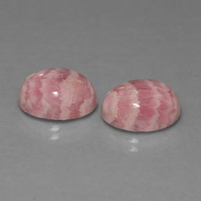 캐럿 천연 멀티컬러 로도크로사이트 보석, 타원형 컷, 12.1×10.1 mm, 불투명체