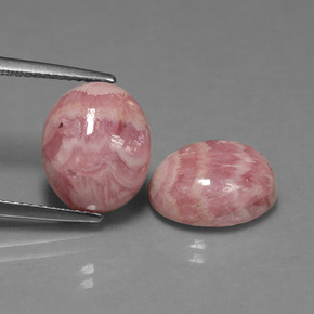 12.38캐럿 천연 멀티컬러 로도크로사이트 보석, 타원형 컷, 12.3×10.2 mm, 불투명체