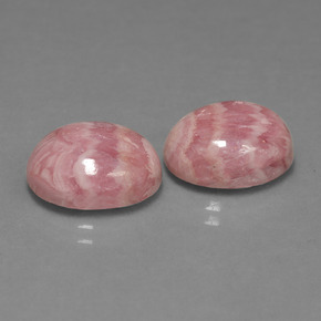 12.38캐럿 천연 멀티컬러 로도크로사이트 보석, 타원형 컷, 12.3×10.2 mm, 불투명체
