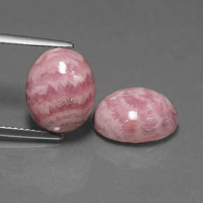 캐럿 천연 멀티컬러 로도크로사이트 보석, 타원형 컷, 12.2×10.1 mm, 불투명체