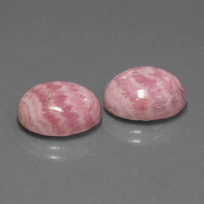 캐럿 천연 멀티컬러 로도크로사이트 보석, 타원형 컷, 12.2×10.1 mm, 불투명체