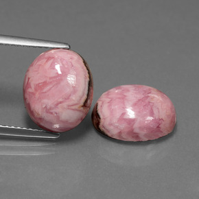 12.47캐럿 천연 멀티컬러 로도크로사이트 보석, 타원형 컷, 12×10.2 mm, 불투명체