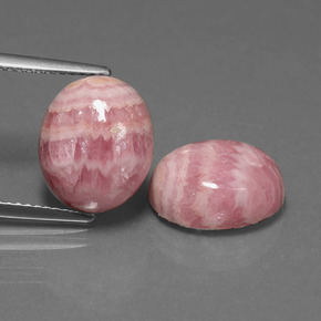 12.23캐럿 천연 멀티컬러 로도크로사이트 보석, 타원형 컷, 12.4×10.2 mm, 불투명체