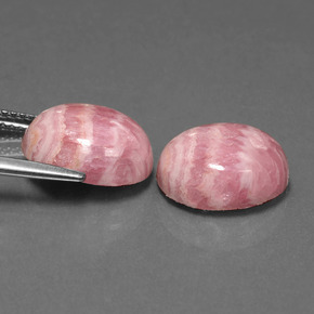 12.23캐럿 천연 멀티컬러 로도크로사이트 보석, 타원형 컷, 12.4×10.2 mm, 불투명체