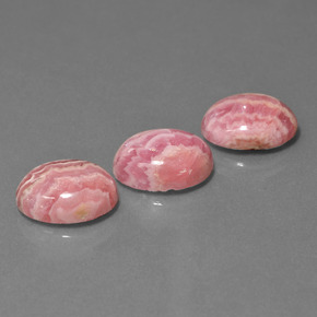 캐럿 천연 멀티컬러 로도크로사이트 보석, 타원형 컷, 12.2×10.1 mm, 불투명체