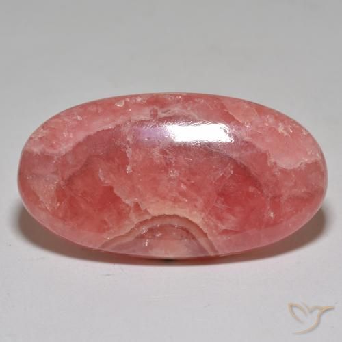 39.76ct 자연스러운 다색 로도크로사이트, 타원형, 투명한