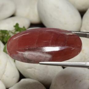 36.61캐럿 천연 멀티컬러 로도크로사이트, 타원형 컷, 31.2×16.8 mm, 투명한