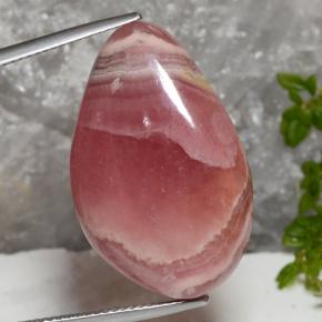 31.42캐럿 천연 멀티컬러 로도크로사이트, 멋진 모양, 27.9×18.1 mm, 투명한