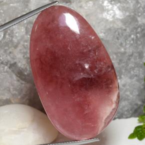 72.82캐럿 천연 멀티컬러 로도크로사이트, 멋진 모양, 45×26.3 mm, 투명한