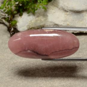 35.11캐럿 천연 멀티컬러 로도크로사이트, 타원형 컷, 36.5×15.1 mm, 투명한