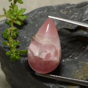 8.69캐럿 천연 멀티컬러 로도크로사이트, 배 모양, 17×10.2 mm, 투명한