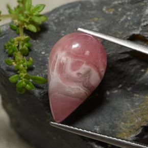 8.69캐럿 천연 멀티컬러 로도크로사이트, 배 모양, 17×10.2 mm, 투명한