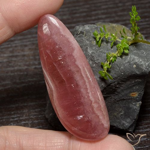 60.25ct 자연스러운 다색 로도크로사이트, 배 모양, 투명한
