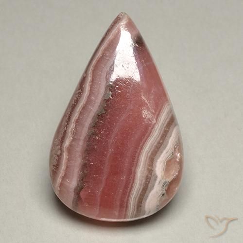 44.70ct 자연스러운 다색 로도크로사이트, 배 모양, 투명한