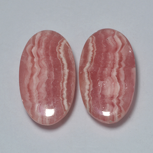 17.81캐럿 천연 멀티컬러 로도크로사이트 보석, 타원형 컷, 19.2×10.5 mm, 투명한