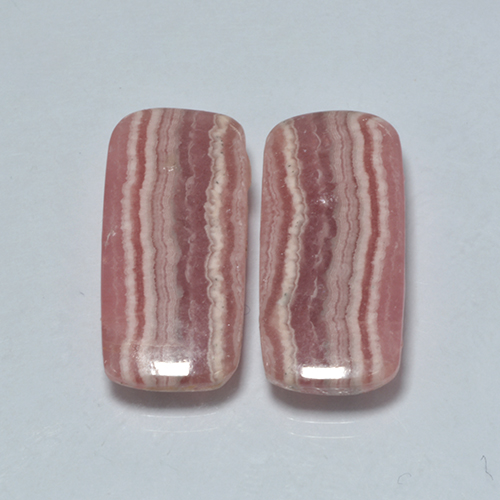 19.80캐럿 천연 멀티컬러 로도크로사이트 보석, 쿠션 컷, 19.7×9.3 mm, 투명한