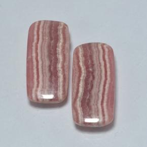 19.80캐럿 천연 멀티컬러 로도크로사이트 보석, 쿠션 컷, 19.7×9.3 mm, 투명한
