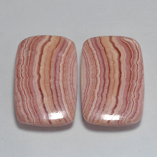 27.09캐럿 천연 멀티컬러 로도크로사이트 보석, 쿠션 컷, 19.5×12.9 mm, 불투명체