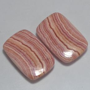 27.09캐럿 천연 멀티컬러 로도크로사이트 보석, 쿠션 컷, 19.5×12.9 mm, 불투명체