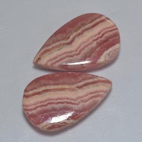 30.41캐럿 천연 멀티컬러 로도크로사이트 보석, 배 모양, 22.2×13.7 mm, 투명한