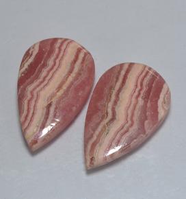 30.41캐럿 천연 멀티컬러 로도크로사이트 보석, 배 모양, 22.2×13.7 mm, 투명한