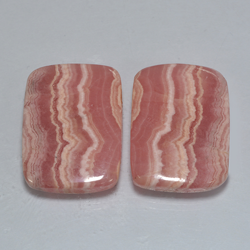 33.68캐럿 천연 멀티컬러 로도크로사이트 보석, 쿠션 컷, 19.1×14 mm, 투명한