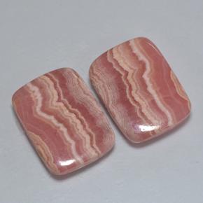 33.68캐럿 천연 멀티컬러 로도크로사이트 보석, 쿠션 컷, 19.1×14 mm, 투명한
