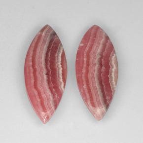 20.88캐럿 천연 멀티컬러 로도크로사이트 보석, 마퀴즈, 27.5×10 mm, 투명한