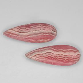 21.46캐럿 천연 다색 로도크로사이트 보석, 배 모양, 투명한