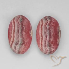 22.29캐럿 천연 멀티컬러 로도크로사이트 보석, 타원형 컷, 19.7×11.2 mm, 투명한