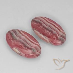 22.29캐럿 천연 멀티컬러 로도크로사이트 보석, 타원형 컷, 19.7×11.2 mm, 투명한