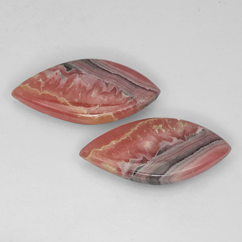 25.42캐럿 천연 다색 로도크로사이트 보석, 보석, 투명한