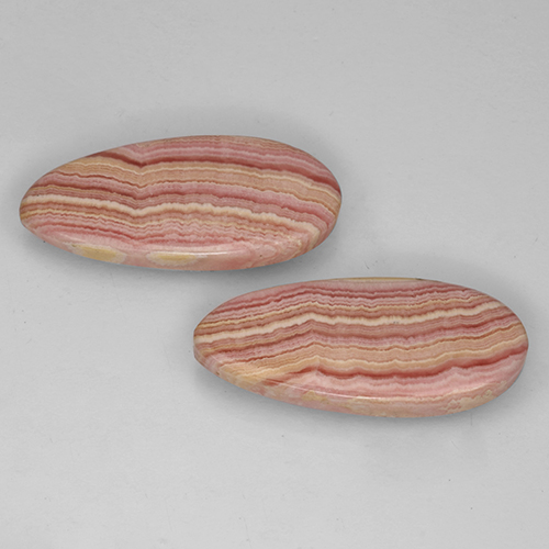 25.48캐럿 천연 멀티컬러 로도크로사이트 보석, 배 모양, 24.3×10.6 mm, 투명한