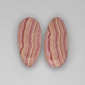 25.48캐럿 천연 멀티컬러 로도크로사이트 보석, 배 모양, 24.3×10.6 mm, 투명한