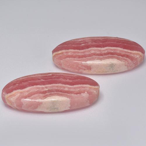 32.18캐럿 천연 다색 로도크로사이트 보석, 타원형 컷, 투명한