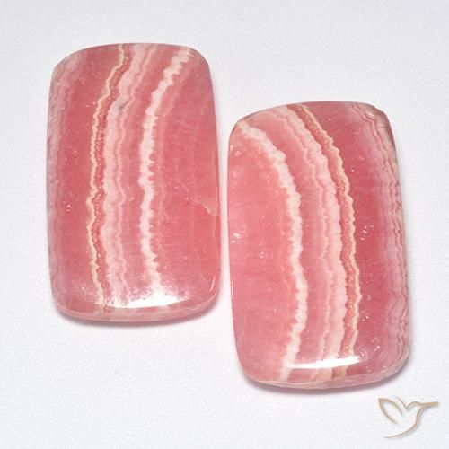 42.03캐럿 천연 다색 로도크로사이트 보석, 쿠션 컷, 투명한