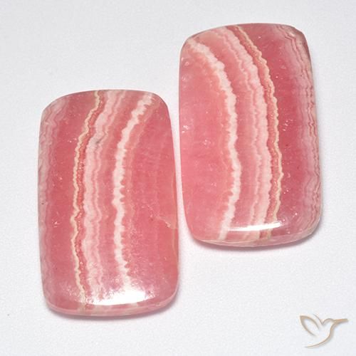 42.03캐럿 천연 다색 로도크로사이트 보석, 쿠션 컷, 투명한