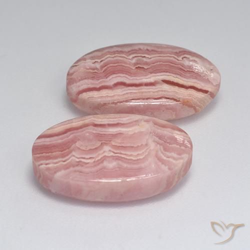 18.48캐럿 천연 멀티컬러 로도크로사이트 보석, 타원형 컷, 17×10.7 mm, 투명한
