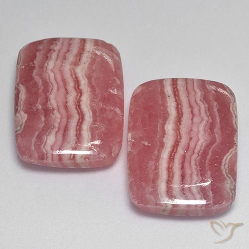 26.70캐럿 천연 멀티컬러 로도크로사이트 보석, 쿠션 컷, 16.9×12.8 mm, 투명한