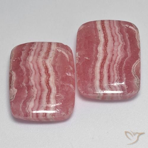 26.70캐럿 천연 멀티컬러 로도크로사이트 보석, 쿠션 컷, 16.9×12.8 mm, 투명한