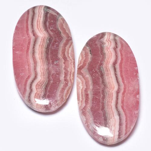 24.63캐럿 타원형 로도크로사이트, 22.6 x 11.3mm 남아프리카산, Photo A