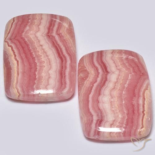 22.66캐럿 천연 다색 로도크로사이트 보석, 쿠션 컷, 투명한