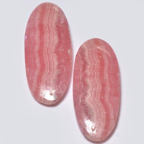 9.35캐럿 천연 멀티컬러 로도크로사이트 보석, 타원형 컷, 18.7×7.5 mm, 투명한