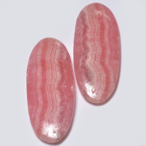 9.35캐럿 천연 멀티컬러 로도크로사이트 보석, 타원형 컷, 18.7×7.5 mm, 투명한
