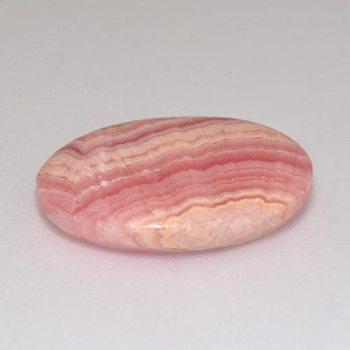 9.46캐럿 천연 멀티 로즈 핑크 로도크로사이트, 타원형 컷, 18.4×12 mm, 투명한