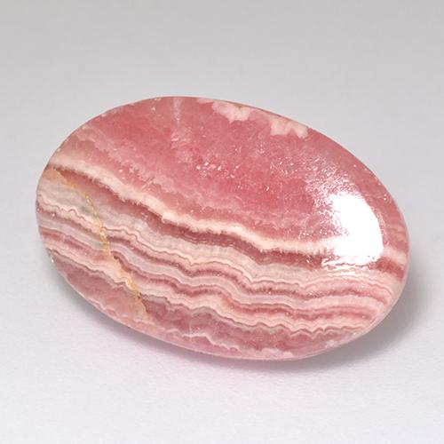 13.04캐럿 천연 멀티컬러 로도크로사이트, 타원형 컷, 20.6×13.3 mm, 투명한