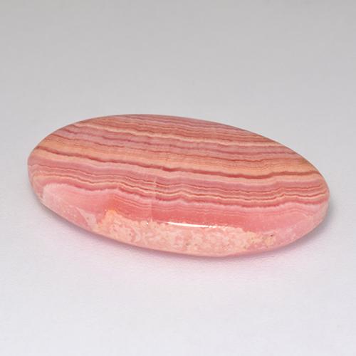 12.12캐럿 천연 멀티 로즈 핑크 로도크로사이트, 타원형 컷, 23×13.2 mm, 투명한