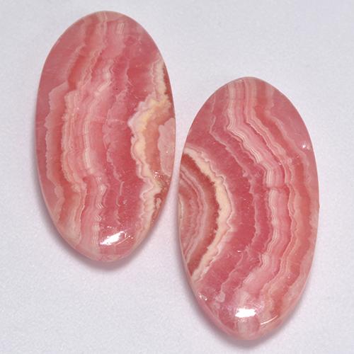 18.99캐럿 천연 멀티컬러 로도크로사이트 보석, 타원형 컷, 20.7×11.3 mm, 투명한