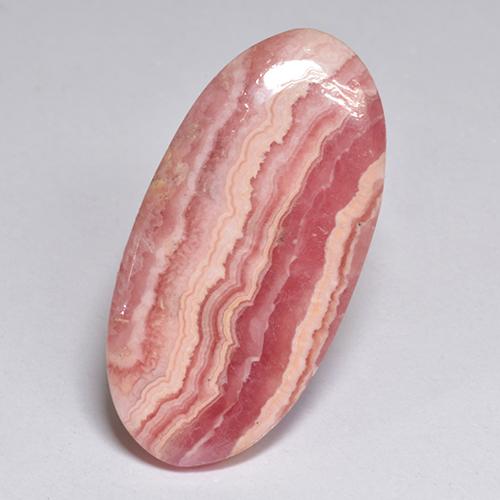 18.35캐럿 천연 멀티컬러 로도크로사이트, 타원형 컷, 26×13 mm, 투명한