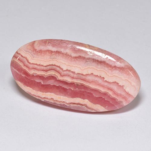 18.35캐럿 천연 멀티컬러 로도크로사이트, 타원형 컷, 26×13 mm, 투명한